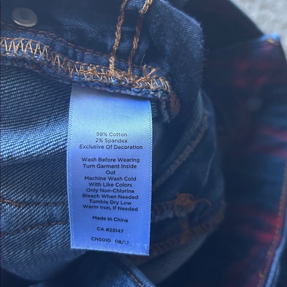 Talbots Plaid Patchwork Distressed Boyfriend Jeans - image 4